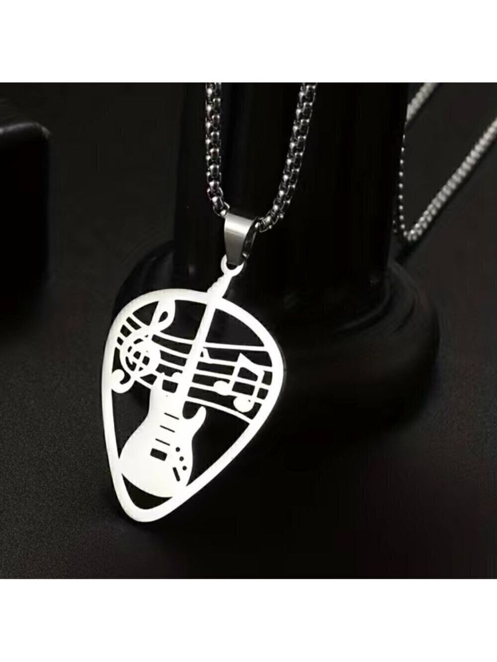 Guitar Pick Rocker Necklace and Pendant #847 - Picture 1 of 9